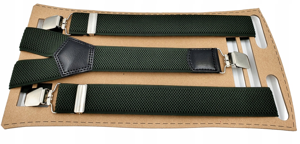 Szelki chłopięce zieleń butelkowa jednokolorowe. Marka Inna marka