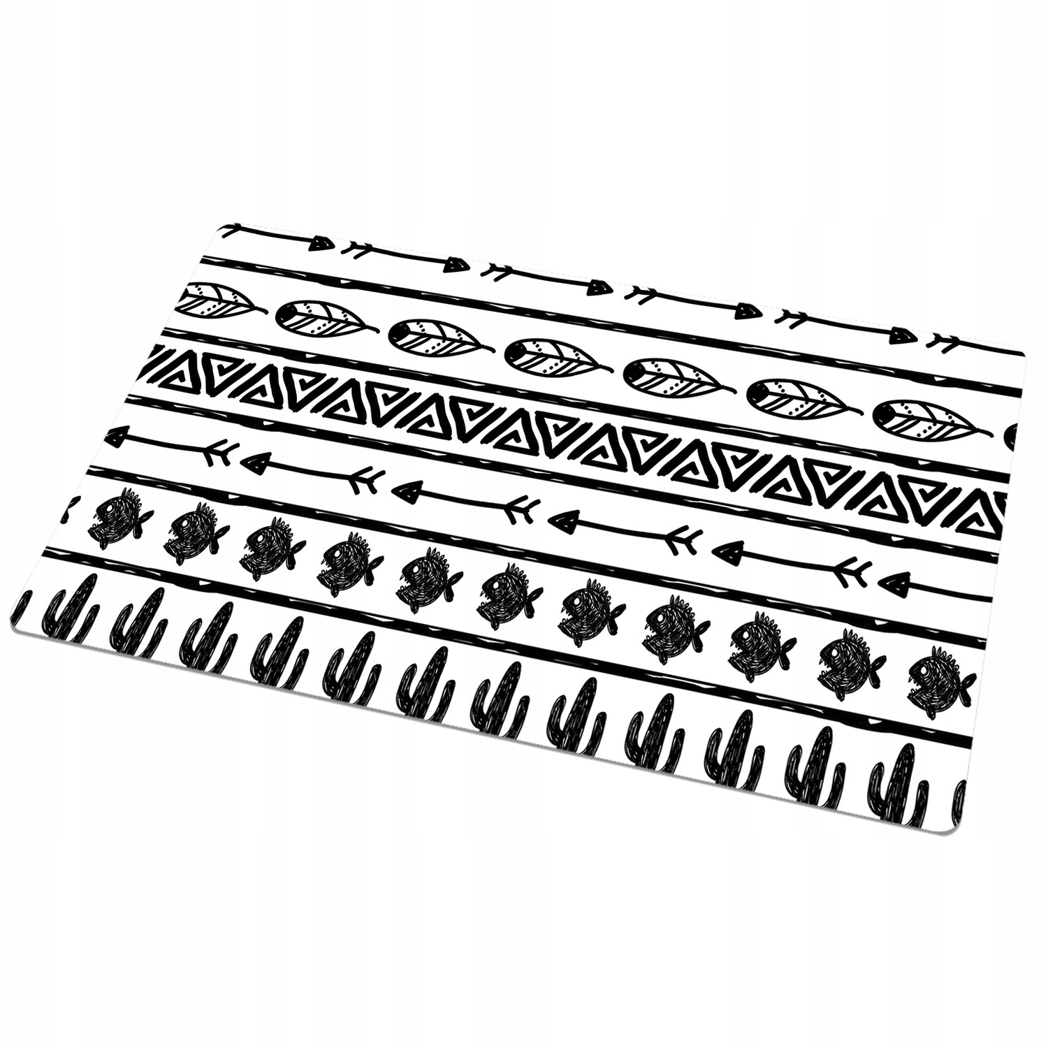 Podkładka dekoracja do jadalni Boho czarno-biały