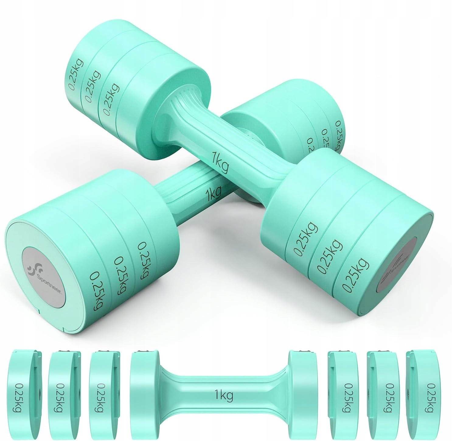 4v1 Nastavitelná Sada Fitness Činek Pro Ženy Pro Cvičení Doma 1-2,5 Kg