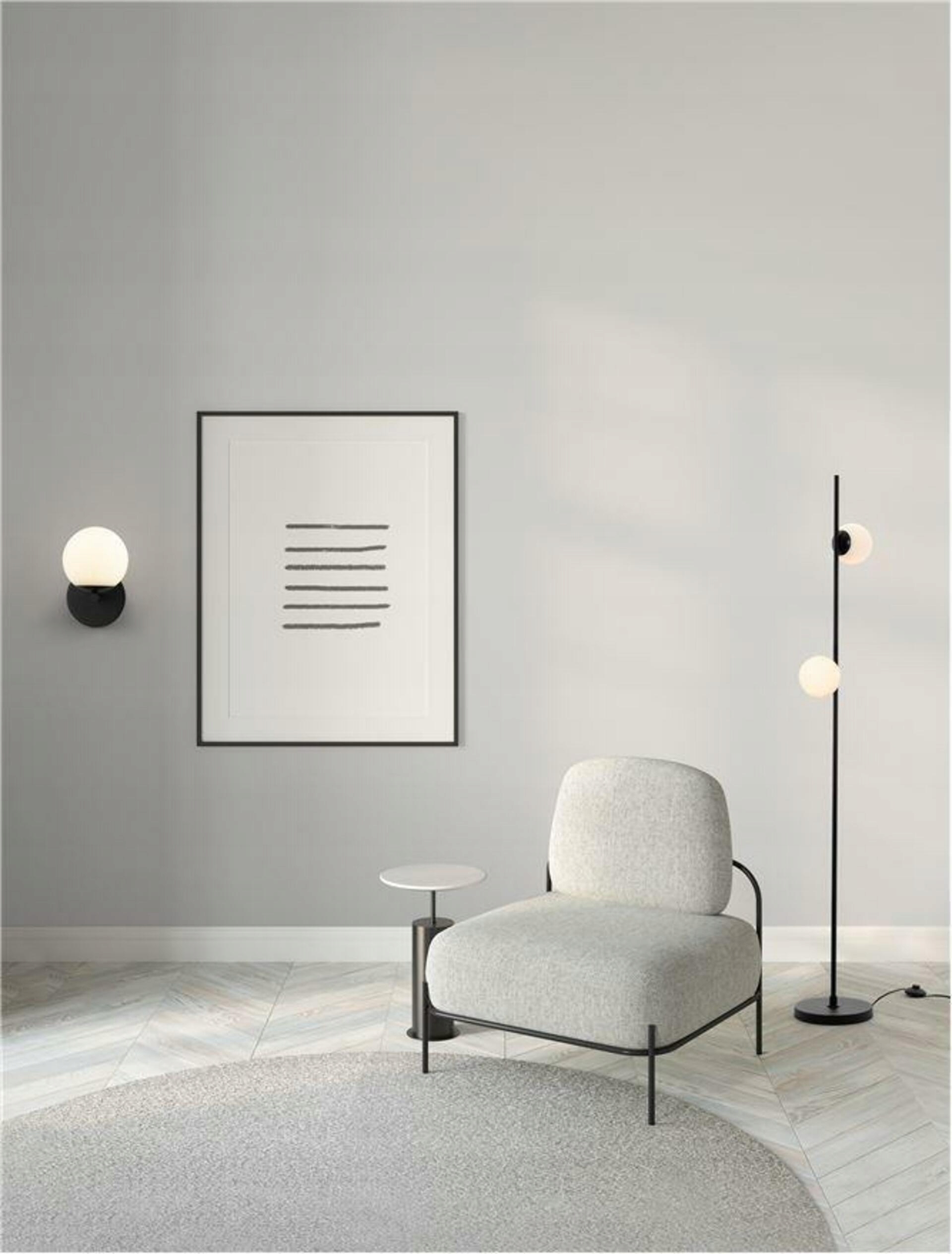 Nova Luce nástěnné svítidlo Nuvole Led černý hliník a sklo 3000K 8W 9061439