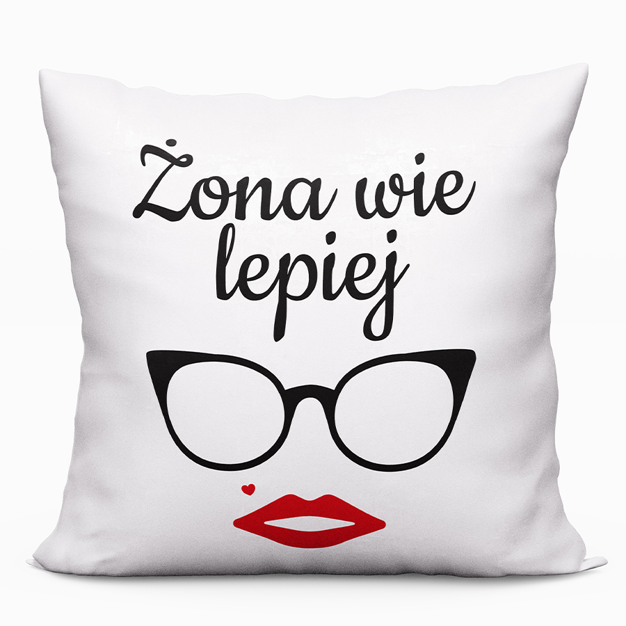 

Żona Wie Lepiej Poszewka Velvet 40x40cm k. biały