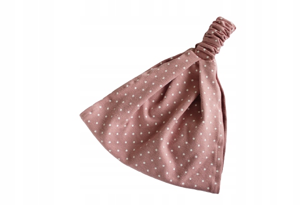 

Chustka z gumką brudny róż kropki Damska szeroka