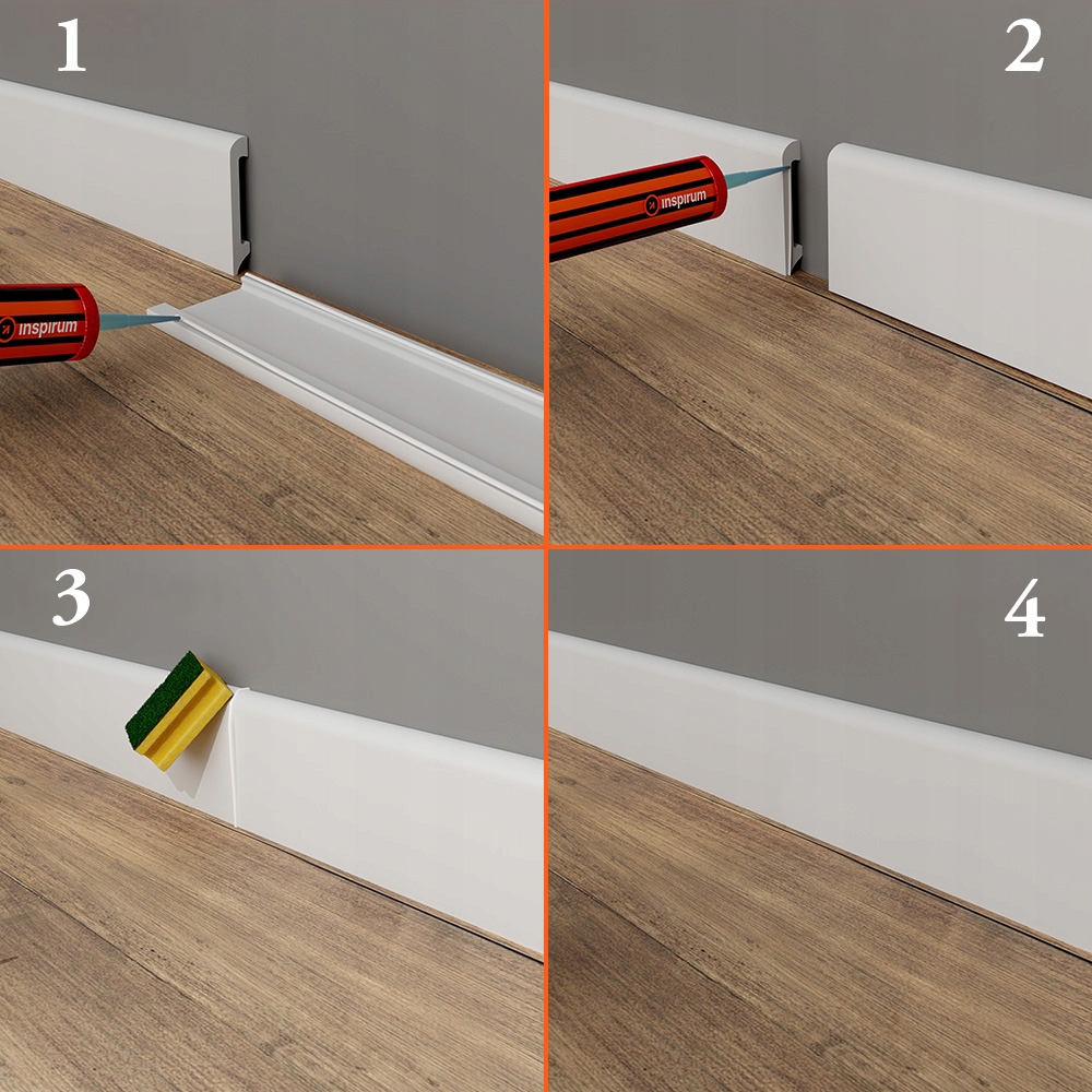 Listwa Przypodłogowa biała LCL-01 7,5cm Poliuretan Rodzaj listwa