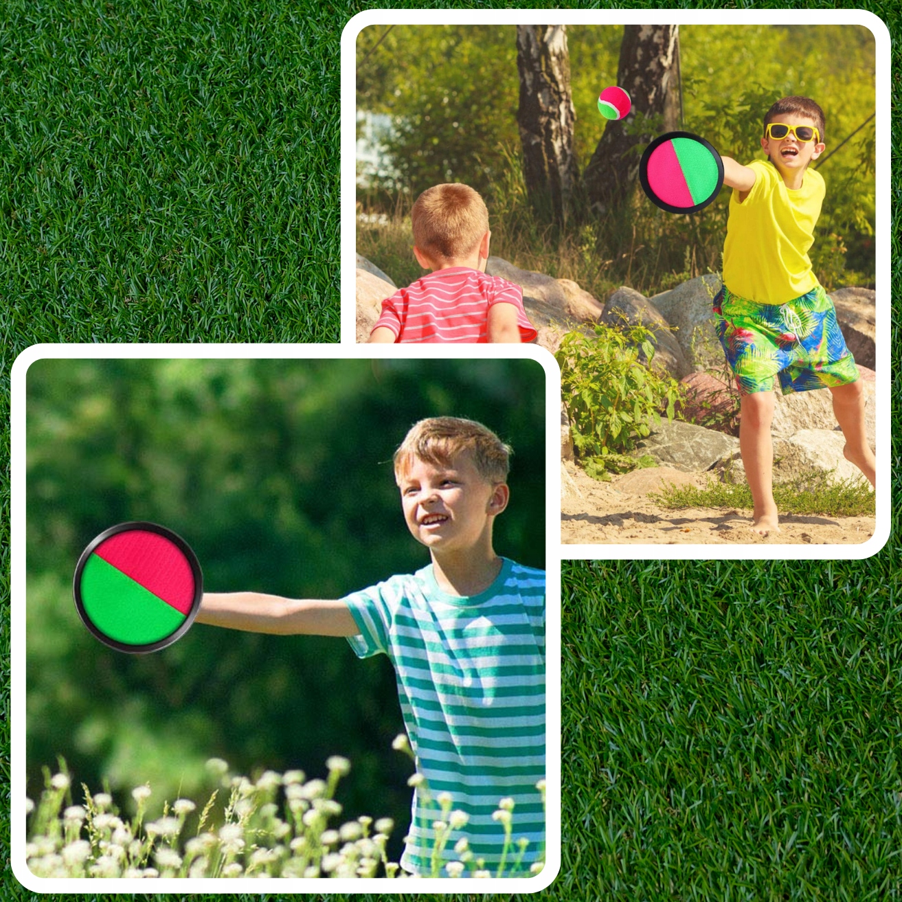 CATCH BALL GRA NA RZEPY RZUCAJ ŁAP PALETKI + PIŁKA DLA DWOJGA DLA DWÓCH Kod producenta QL91308