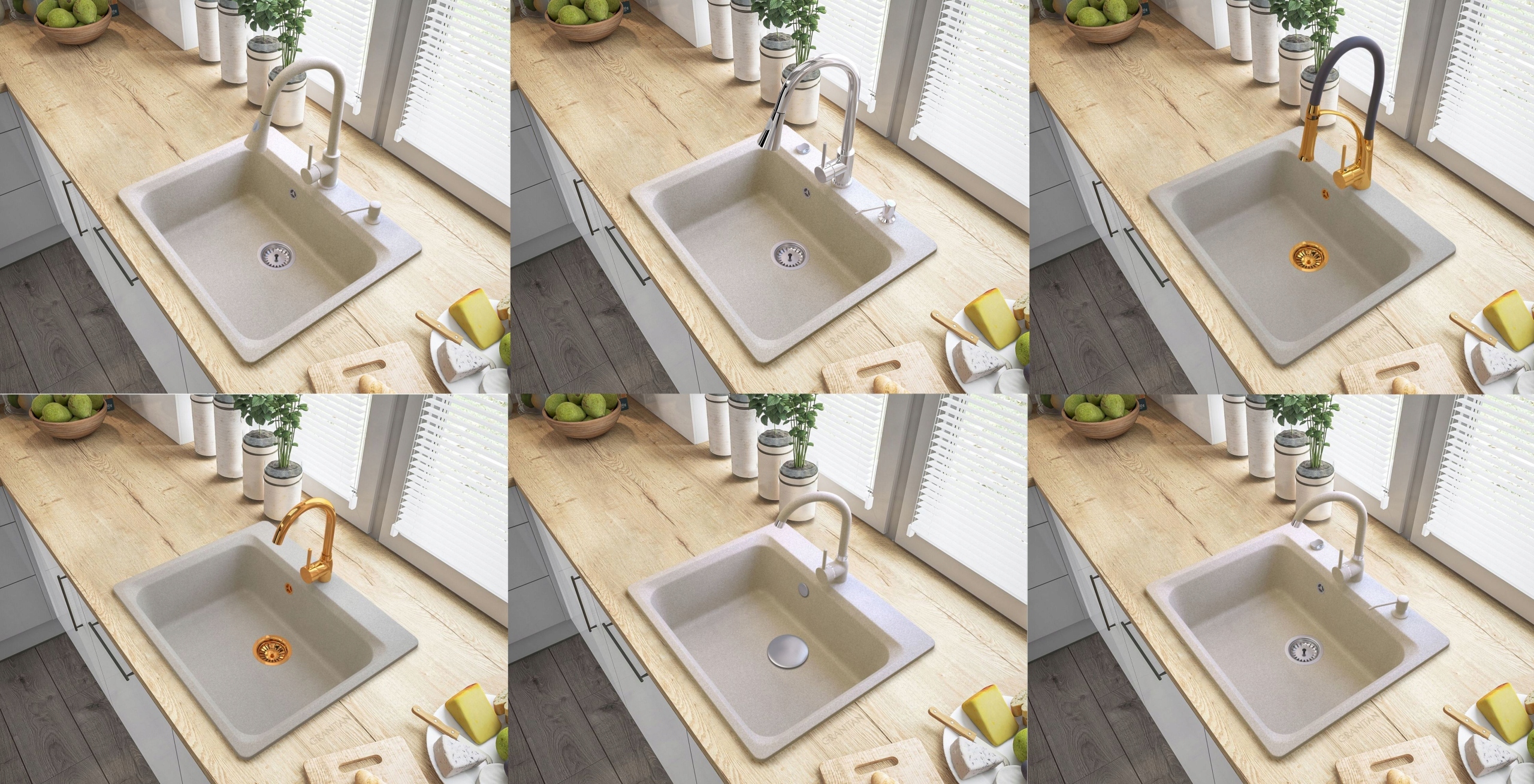 Zlewozmywak czarny granitowy JEDNOKOMOROWY zlew do kuchni głęboki ZANTE Kolor czarny