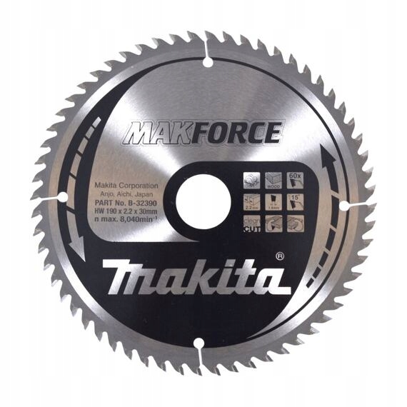 Makita B-32390 pilový kotouč 190mm*30mm 60WZ Hm (old=B-08551)