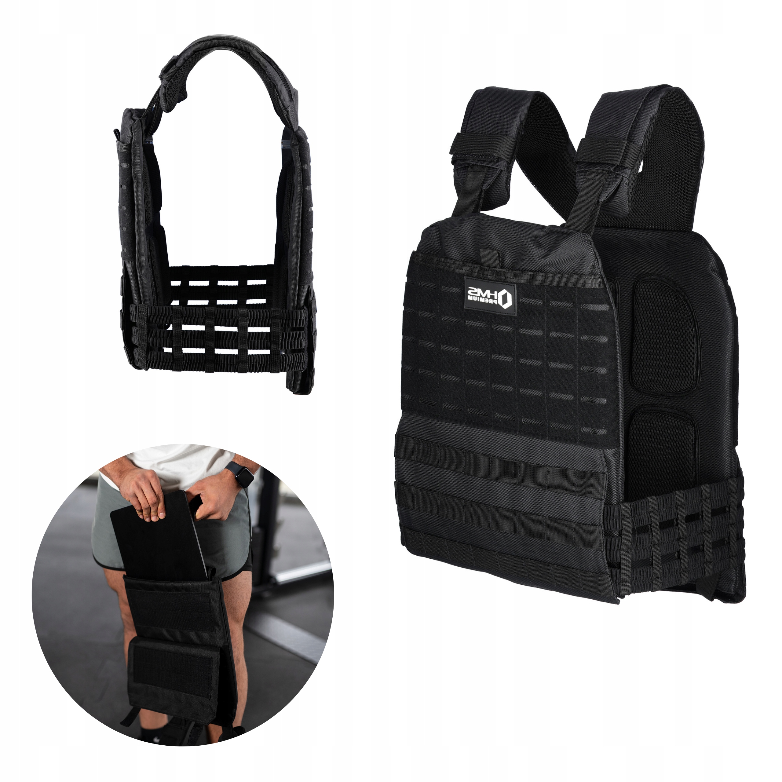 TKO07 Taktická tréninková vesta s nastavitelnou zátěží 6,5 kg Hms