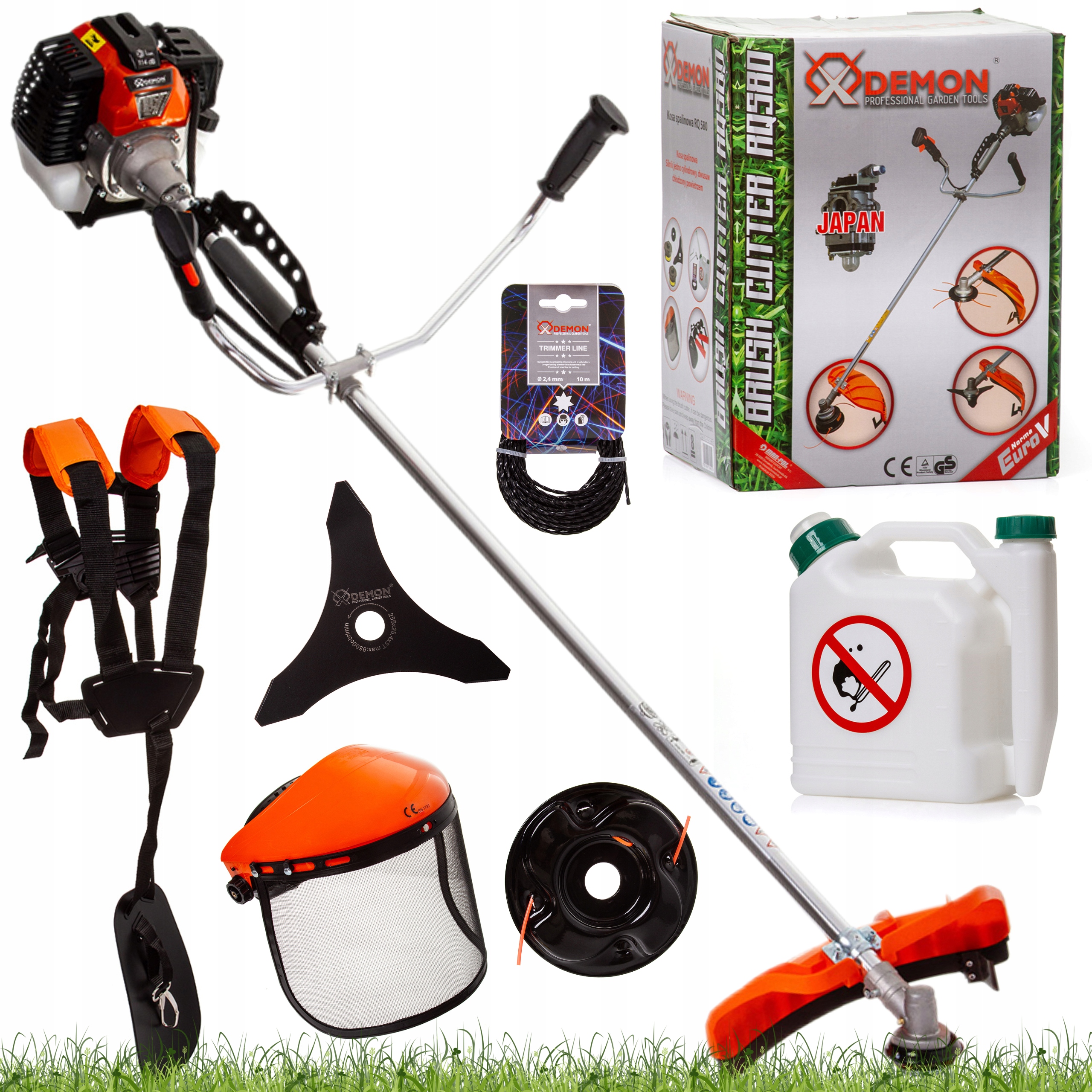 Sada Benzínová Kosačka Na Olej, Postroje, Kľúče, Zastrihávač, Kryt Demon RQ580-25