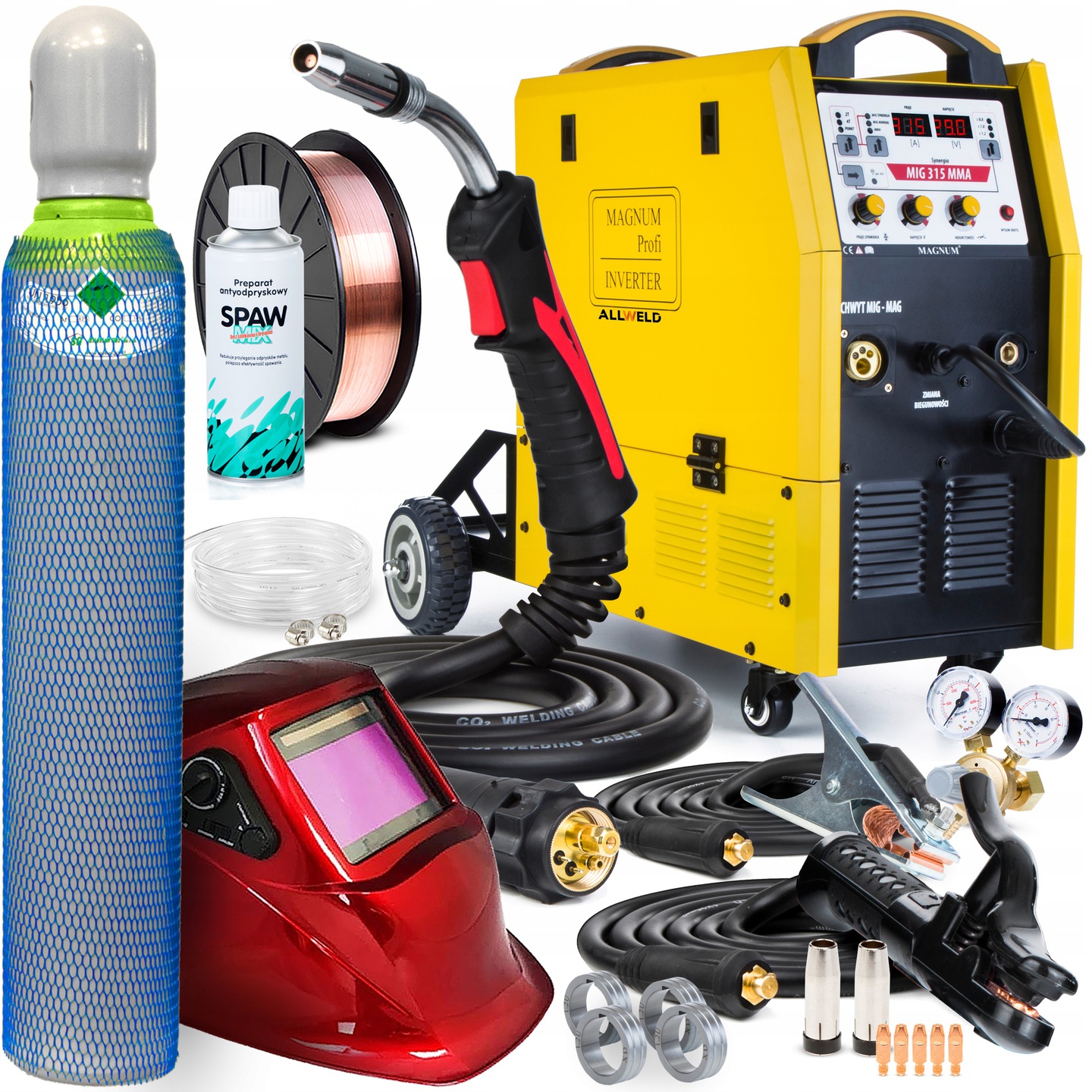 Poloautomatický Svařovací Stroj Magnum Mig 315 Mma Synergie 400V 315A Igbt