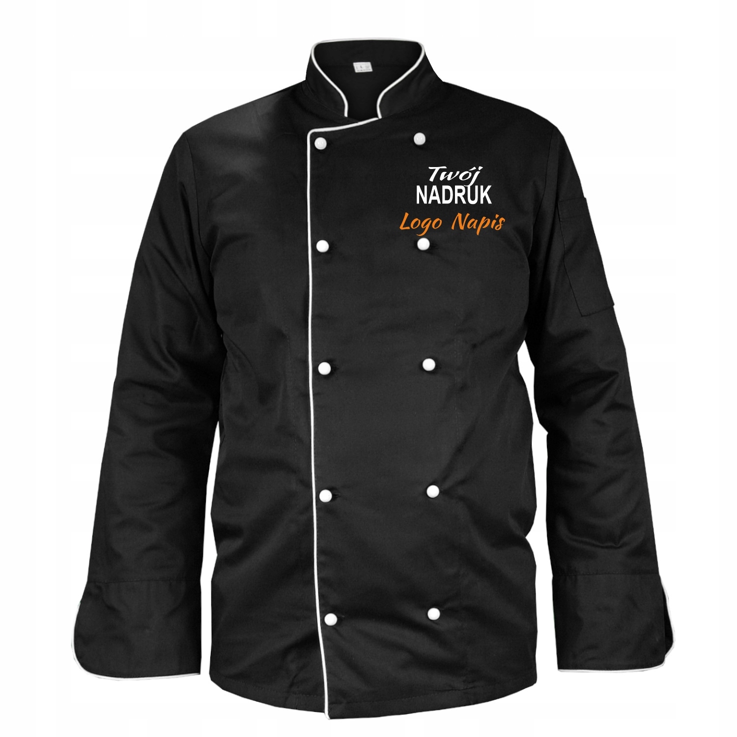 Mikina Kitel černá s bílým lemováním a potiskem loga roz.XXL