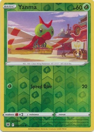 Yanma 006/189 Common Reverse Holo Pokemon
