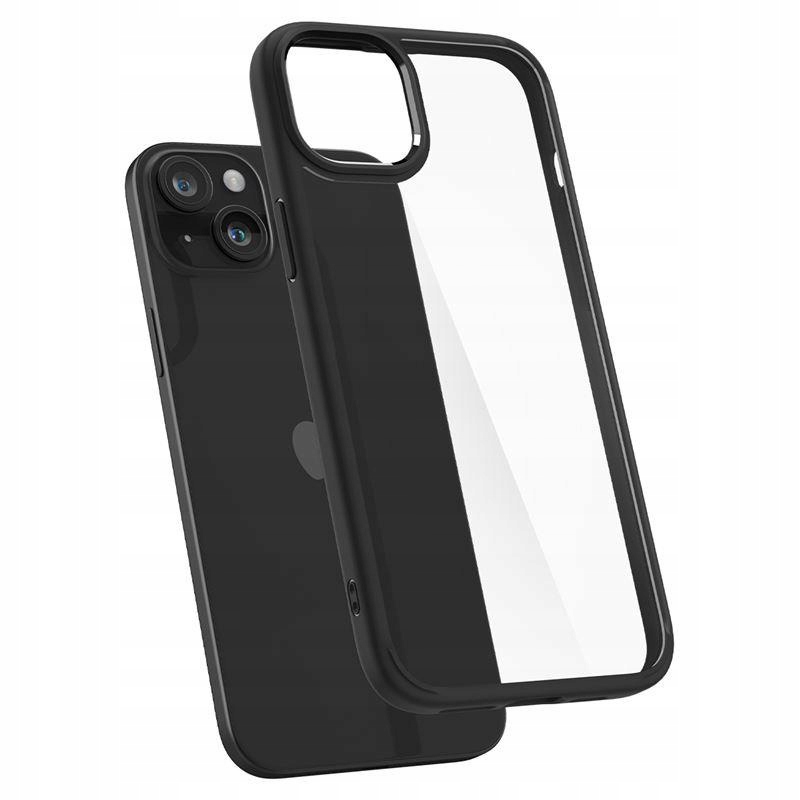 Etui Spigen Crystal Hybrid na iPhone 15 Plus przezroczysto- czarne Spigen