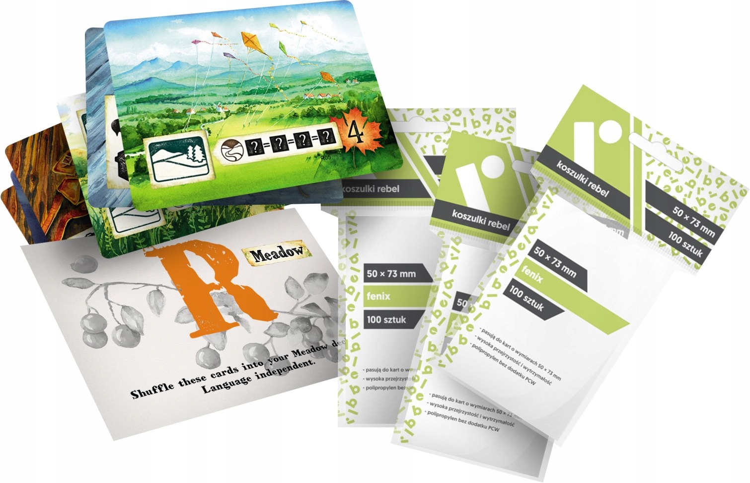 

Łąka: Koszulki z zestawem kart