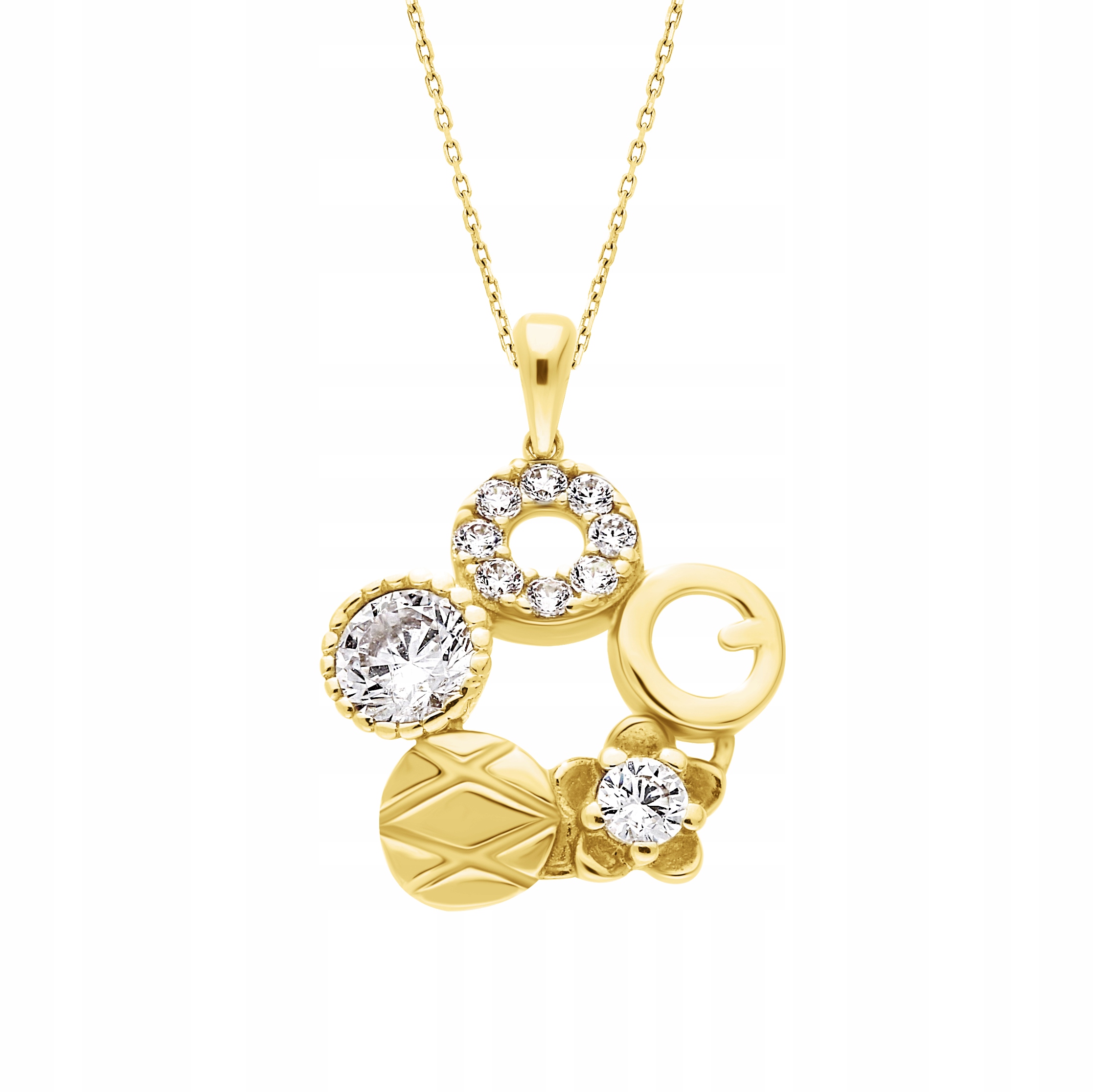 Dámský zlatý přívěsek Au 585 Harf