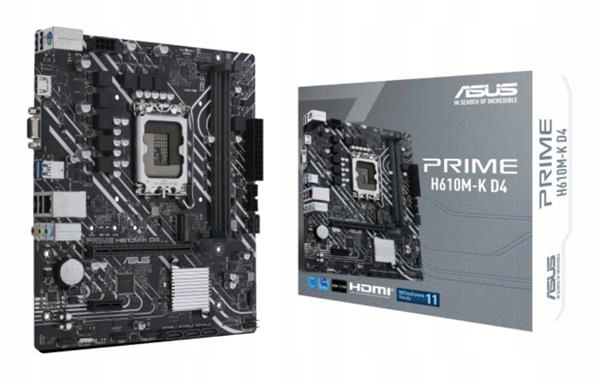 Asus Prime H610M-K D4 soc 1700 H610 DDR4 mATX M.2 Hdmi D-sub 90MB1A10…