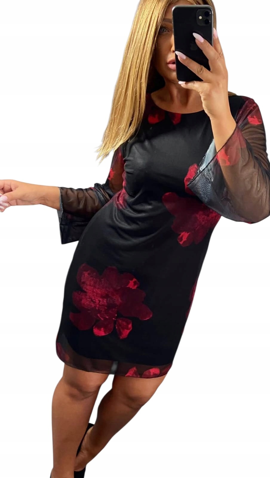 V589 Nová Kolekce Šaty Krátká K1 vel. 44 (2XL)