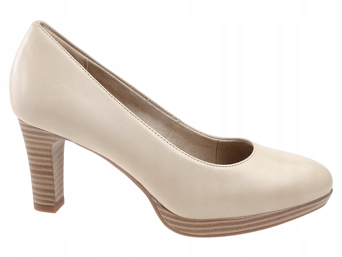 

Tamaris czółenka buty 22410 ivory, beż nude New 41