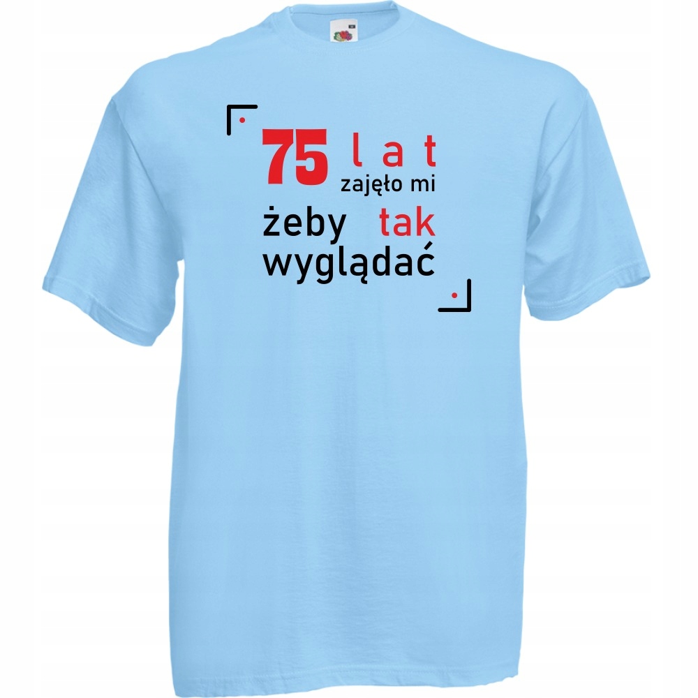 

Koszulka 75 lat urodziny S błękitna