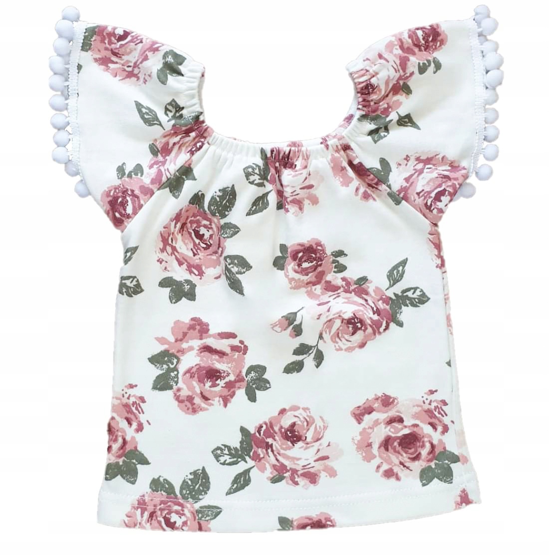 

Bluzka dziewczęca na lato Retro Róża r.92