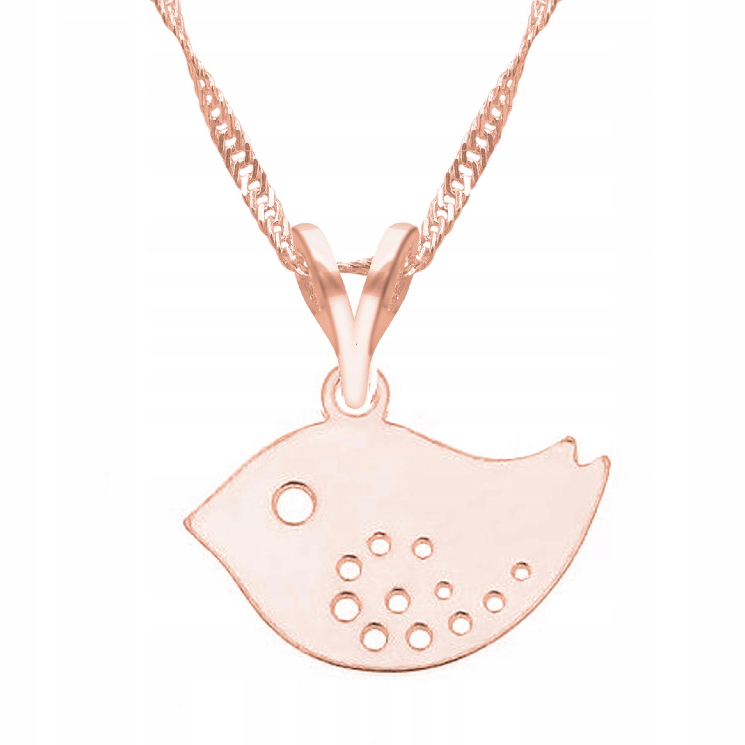 Pozlacený náhrdelník s ptáčkem Bird Ptáček Pták Stříbro 925