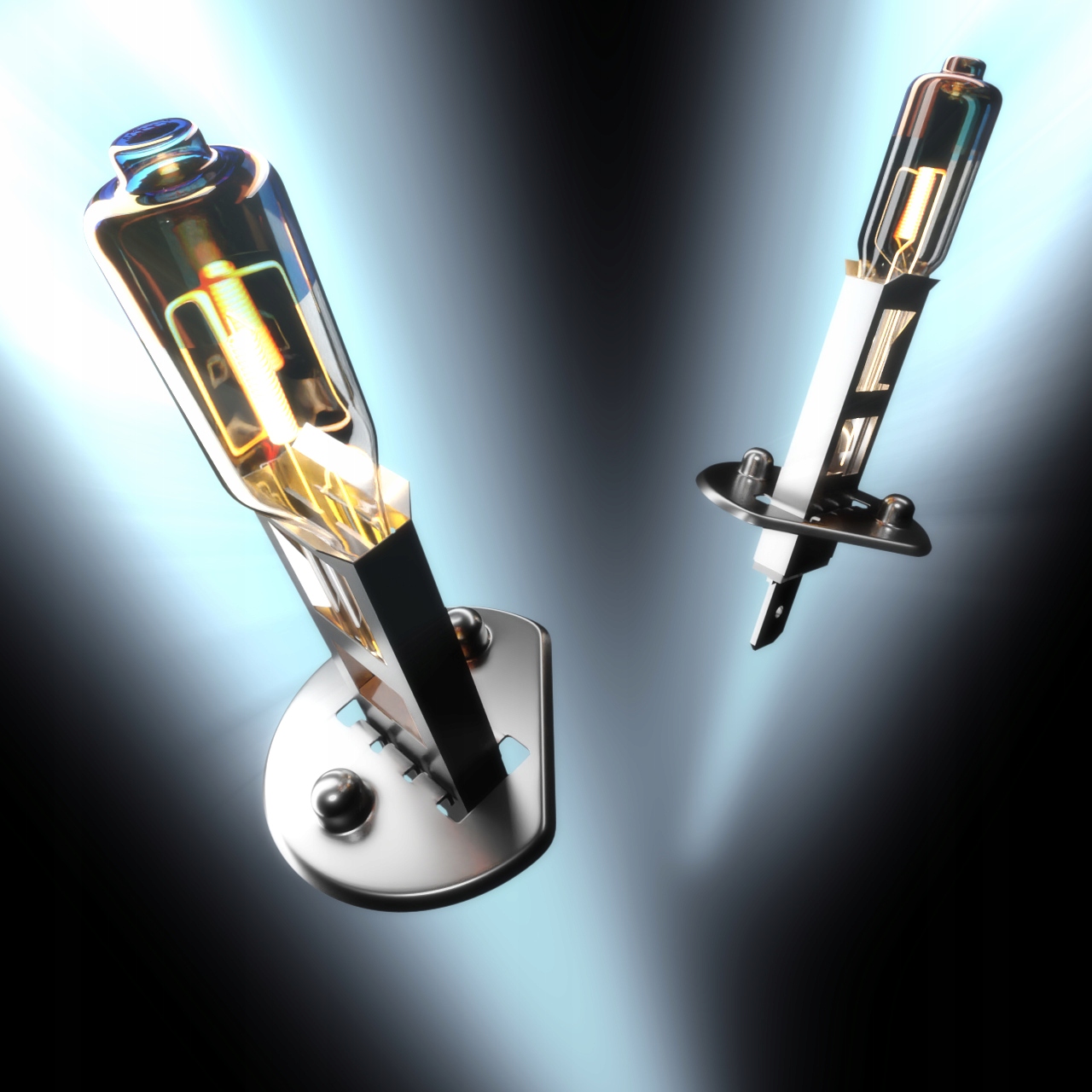 2x ŻARÓWKI HALOGENOWE H1 - 12V 55W 3000K P14,5s - BOSMA Premium Blue Laser Typ żarówki H1