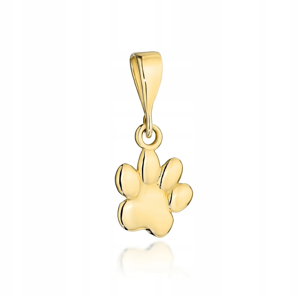 Přívěsek zlatý 585 hladká Tlapka 0.76 g stopa Tlapky jako dárek 0.76 g
