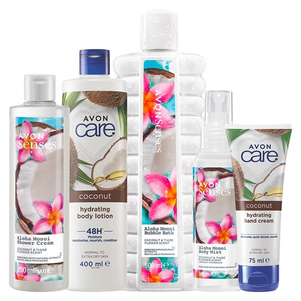 *AVON* ZESTAW KOSMETYKÓW KOKOSOWY RAJ 5 SZTUK
