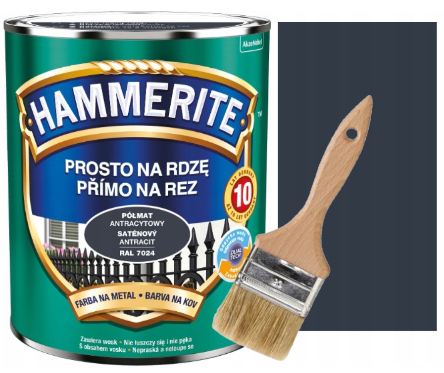 

Hammerite Prosto Na Rdze Półmat Antracyt 2,5L P