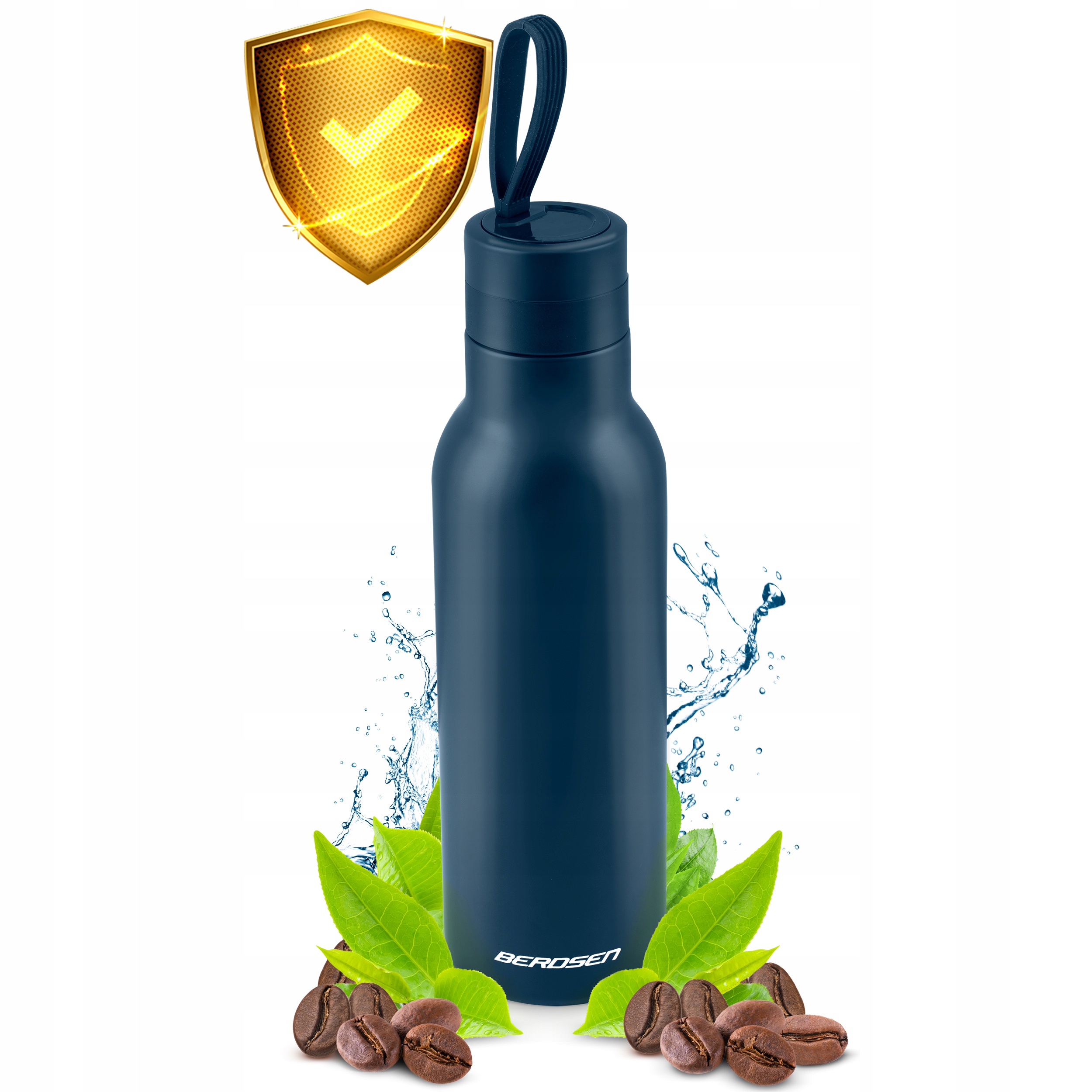 Termos próżniowy turystyczny butelka bidon uchwyt 500ml stal nierdzewna