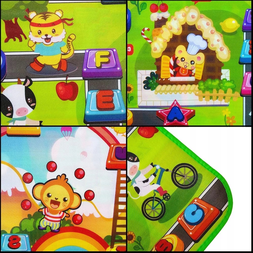 Dwustronna mata edukacyjna kolorowa 180 x 200 I194 EAN (GTIN) 5903794622128