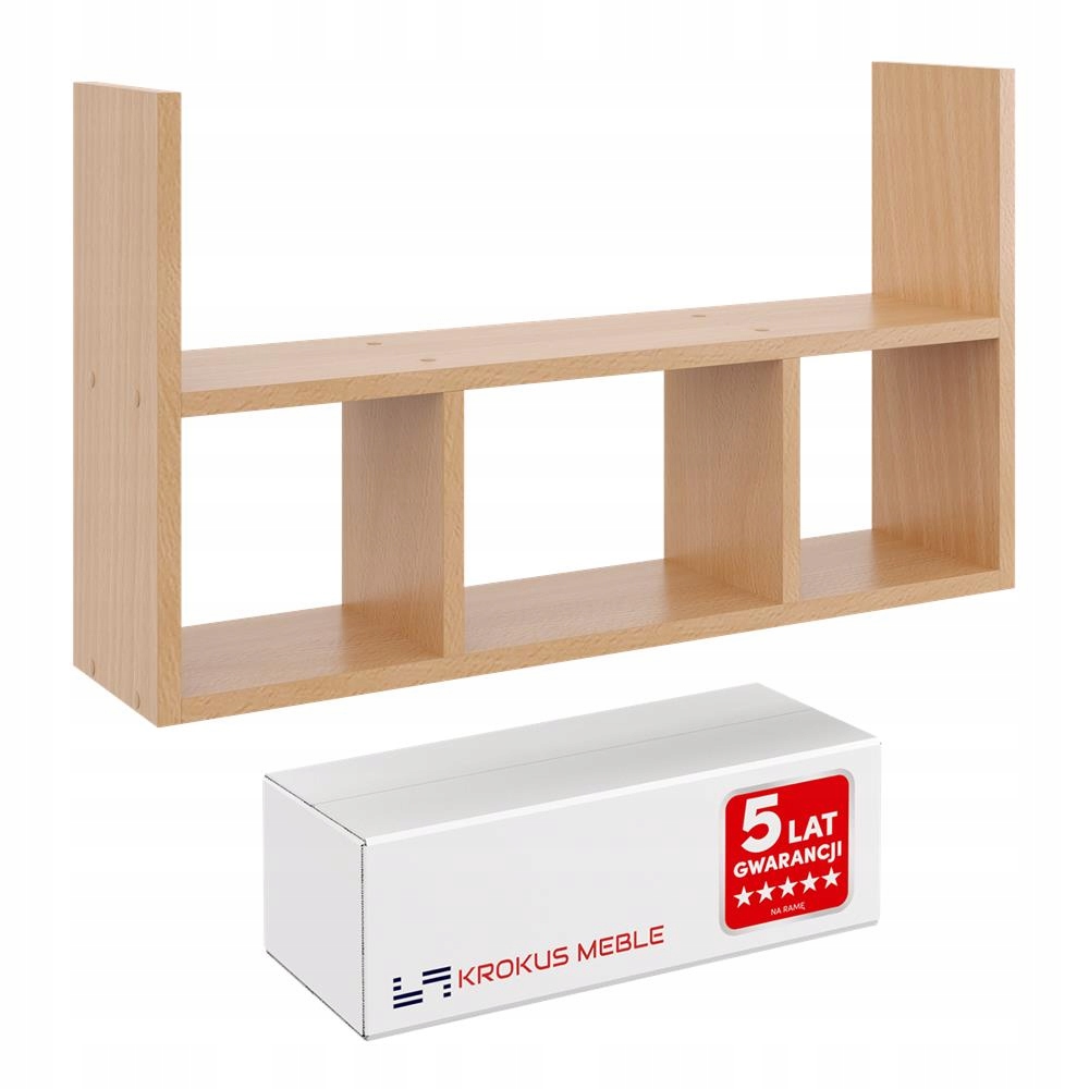 

Półka Na Ścianę Wisząca Do Salonu NR1 Buk