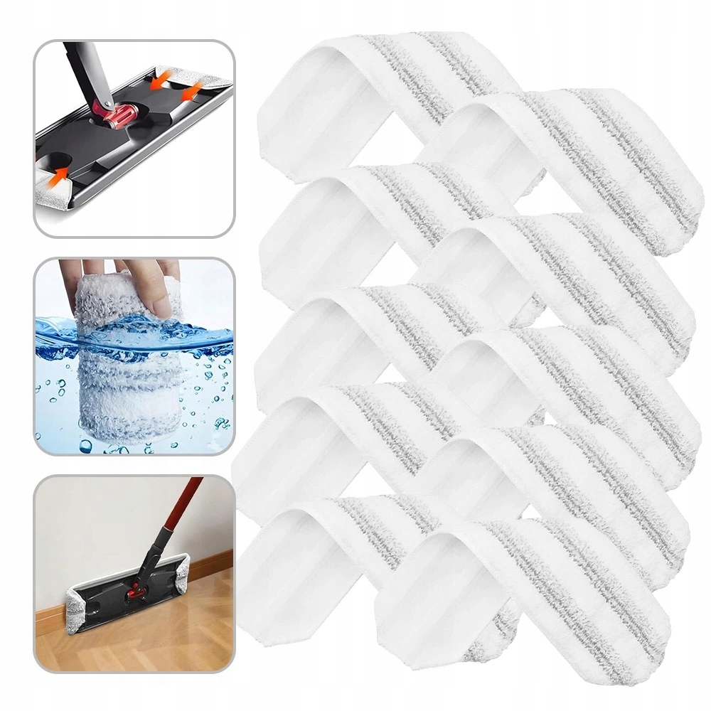 Utěrky Na Mop 10 Ks, Odolné, Savé, Sada Na Úklid, Mikrovlákno