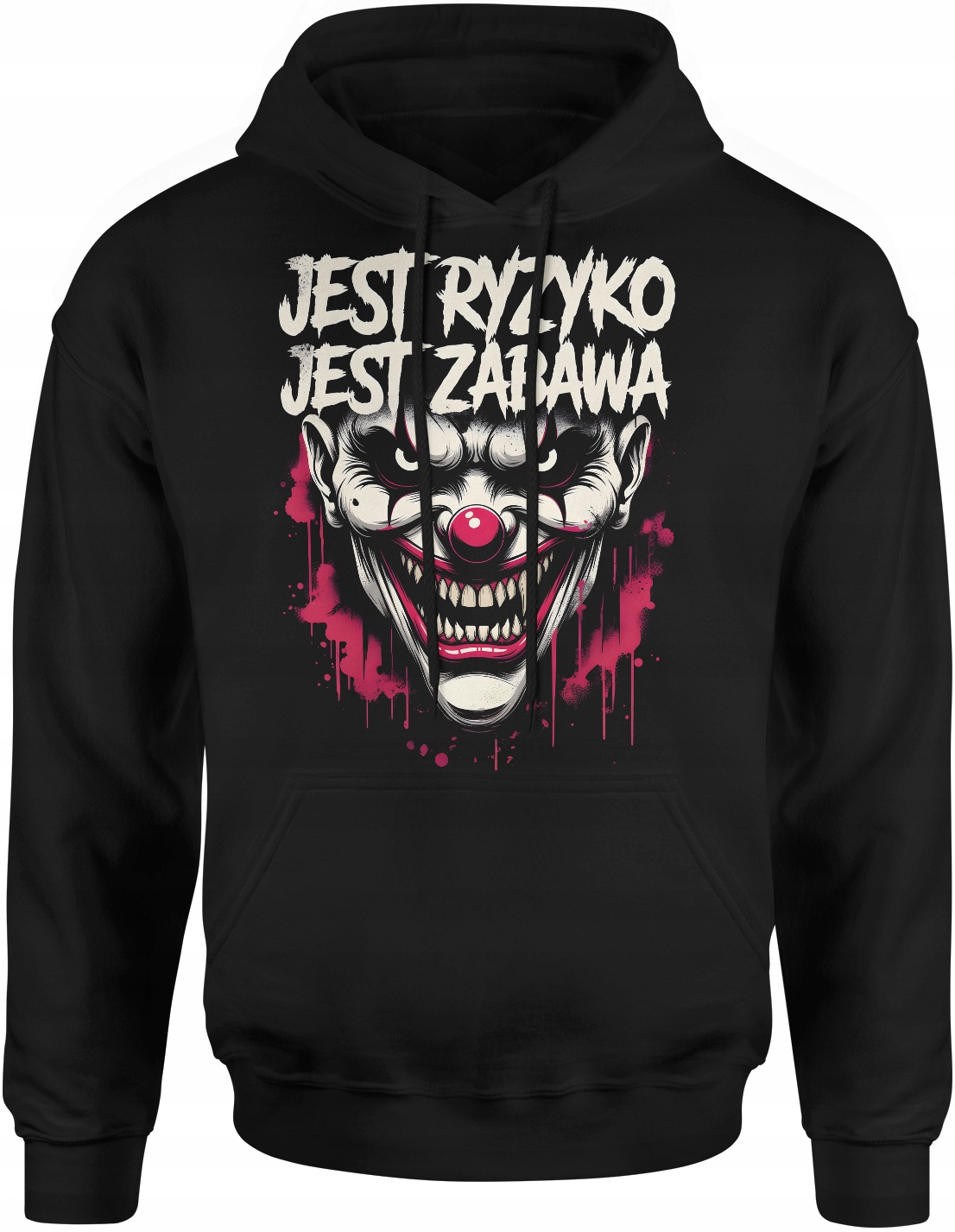 Bluza Klaun Horror Śmieszna Jest Ryzyko Jest Zabawa Męska Nadruk Napis XL