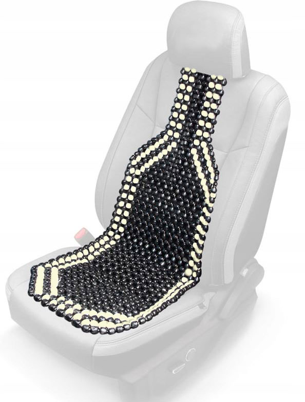 MATA NA SIEDZENIE KORALIKI DREWNIANE POKROWIEC NA FOTEL SAMOCHODOWY OSŁONA