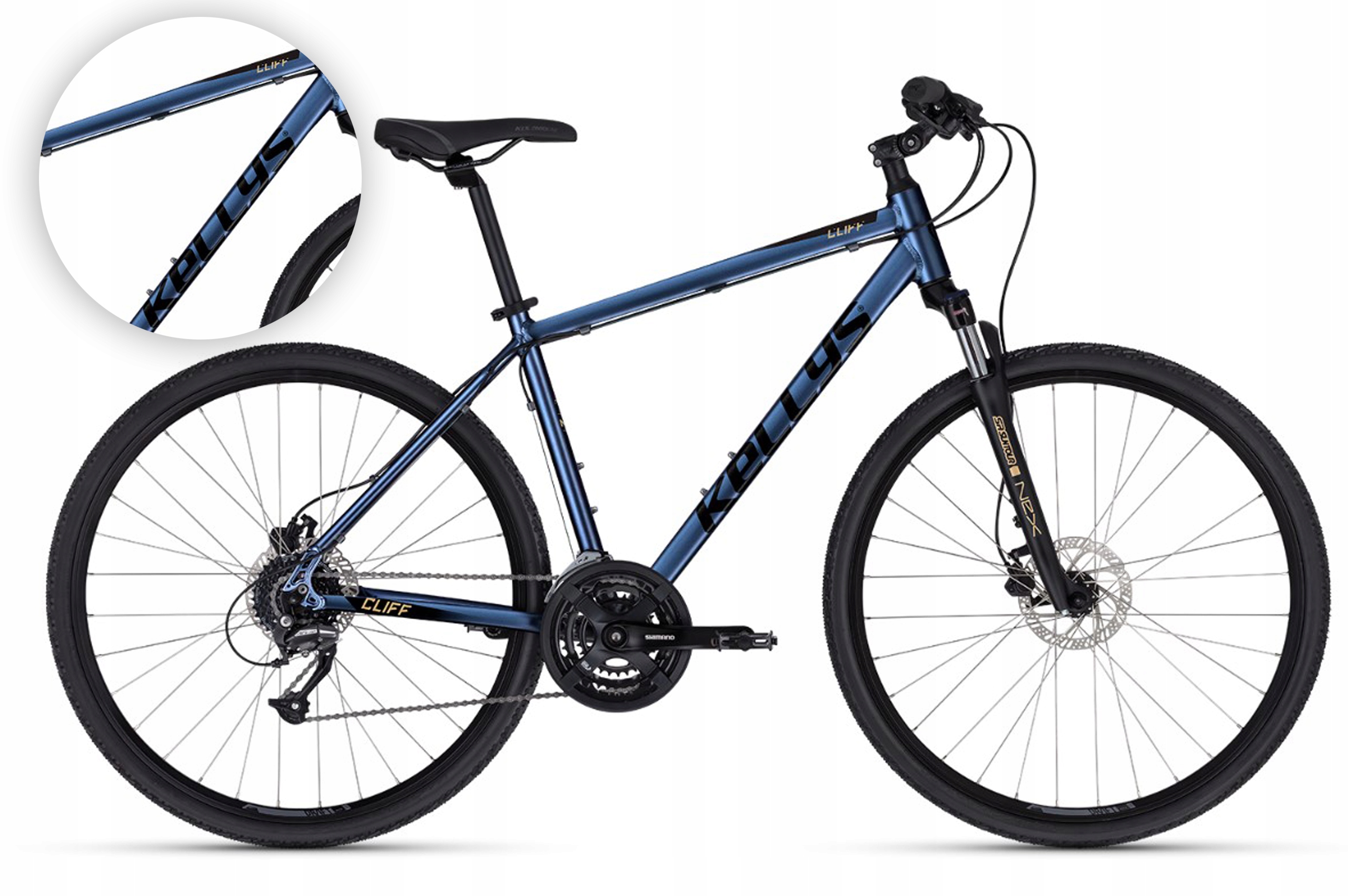 Rower 28" Crossowy Kellys Cliff 90 Thunderstorm rama S 43 cm niebieski R24