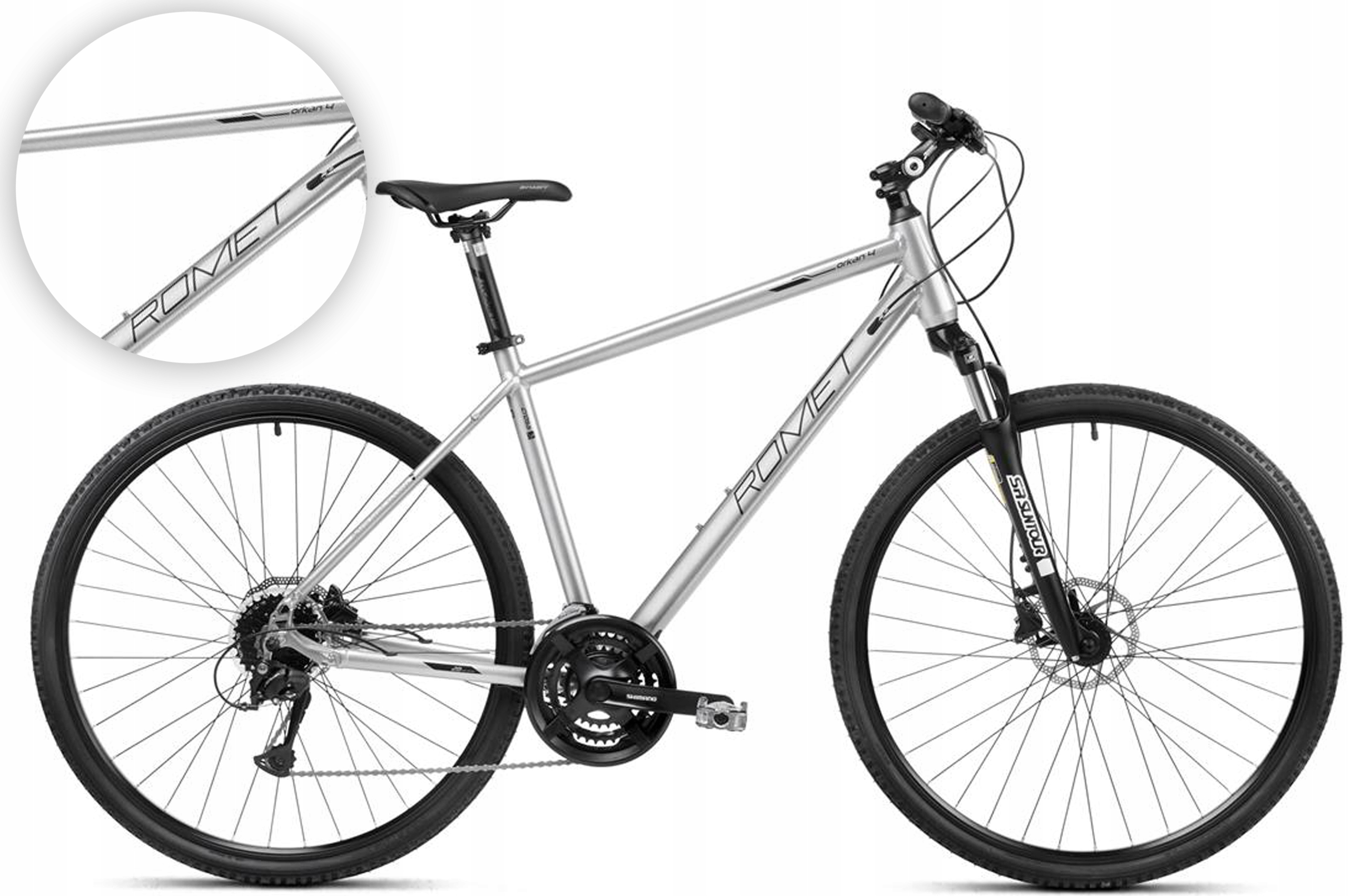 Rower crossowy 28" Romet Orkan 4 M Lite rama M 18" srebrny czarny R25