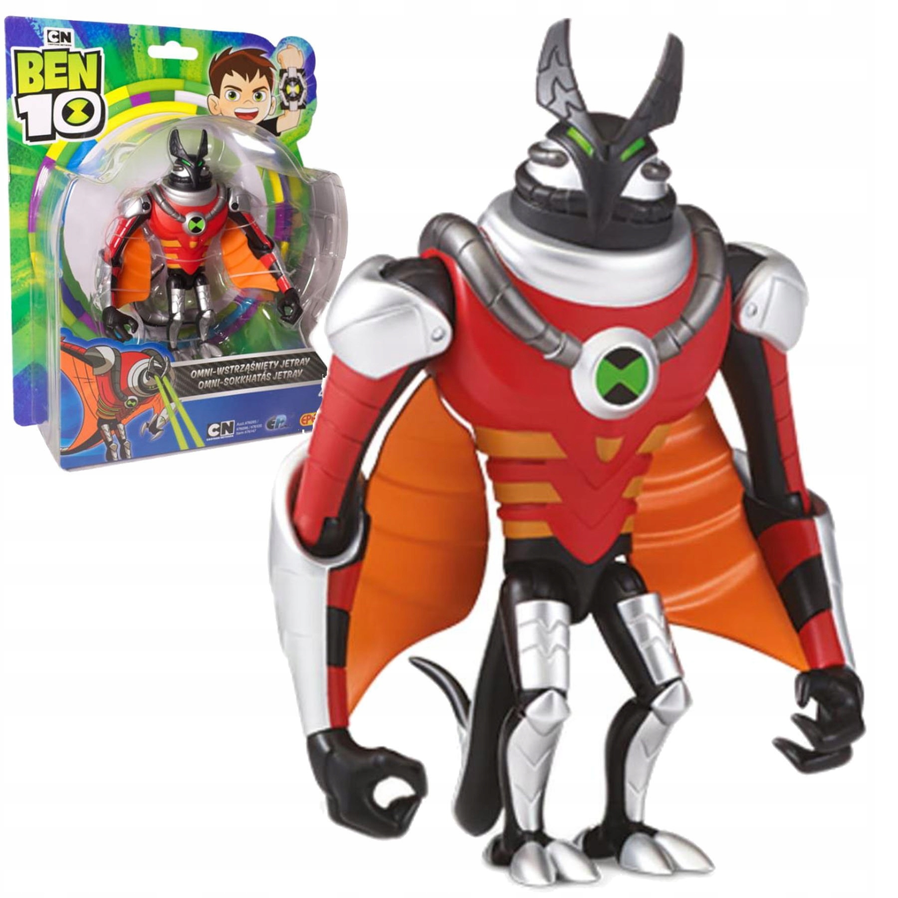 BEN 10 OMNI - wstrząśnięty Jetray figurka Playmates Epee Kod producenta pbt76100