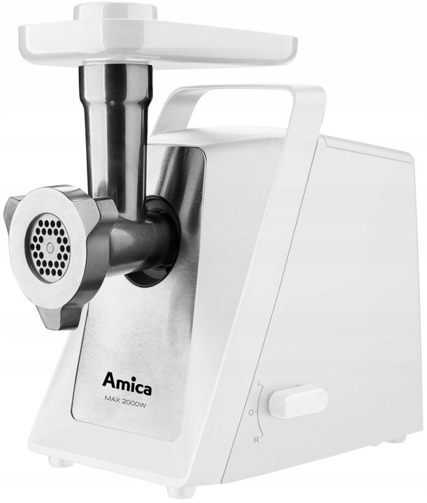 Mlynček na mäso Amica MM3012 2000 W 2,7 kg/min, rubová strana biela
