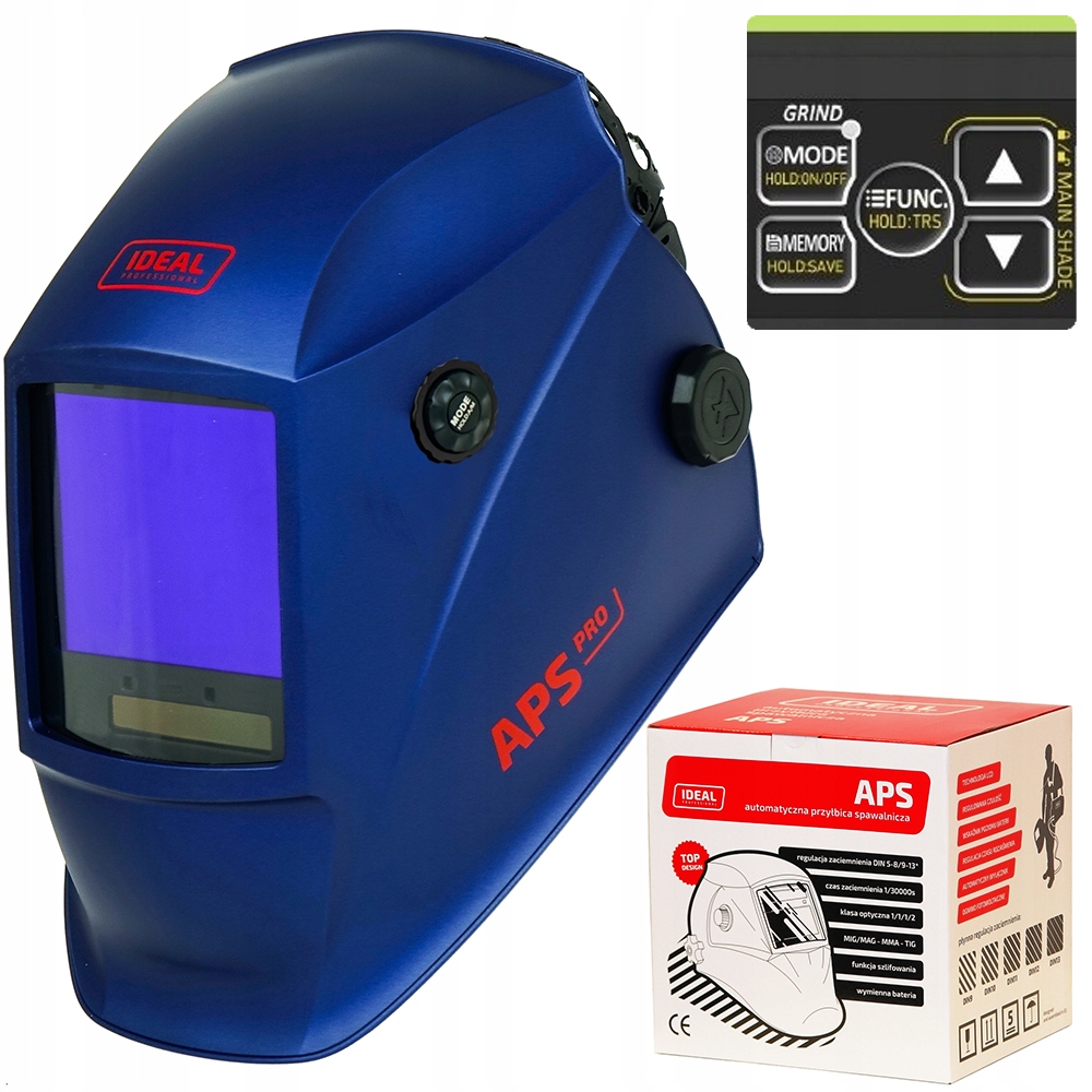 Przyłbica samościemniająca maska spawalnicza automatyczna Ideal Mig Mag Tig