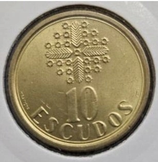 *PORTUGALIA [0488]*10 Escudo 1990 Republika Portugalska