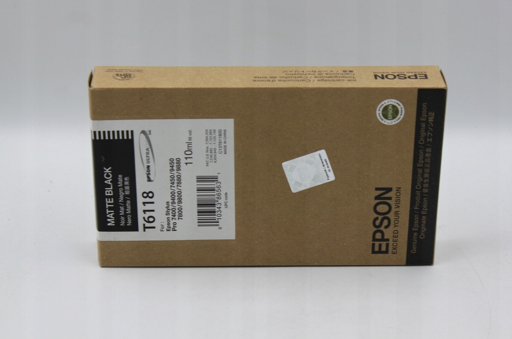 Epson T6118 C13T611800 atrament matte black 19 originál