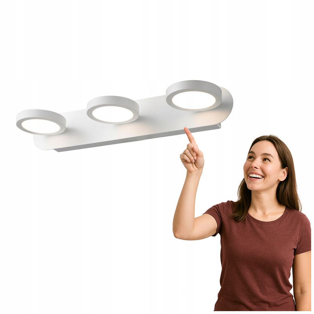 Kendra Moderní Led nástěnná lampa 3x15W Bílá Italux