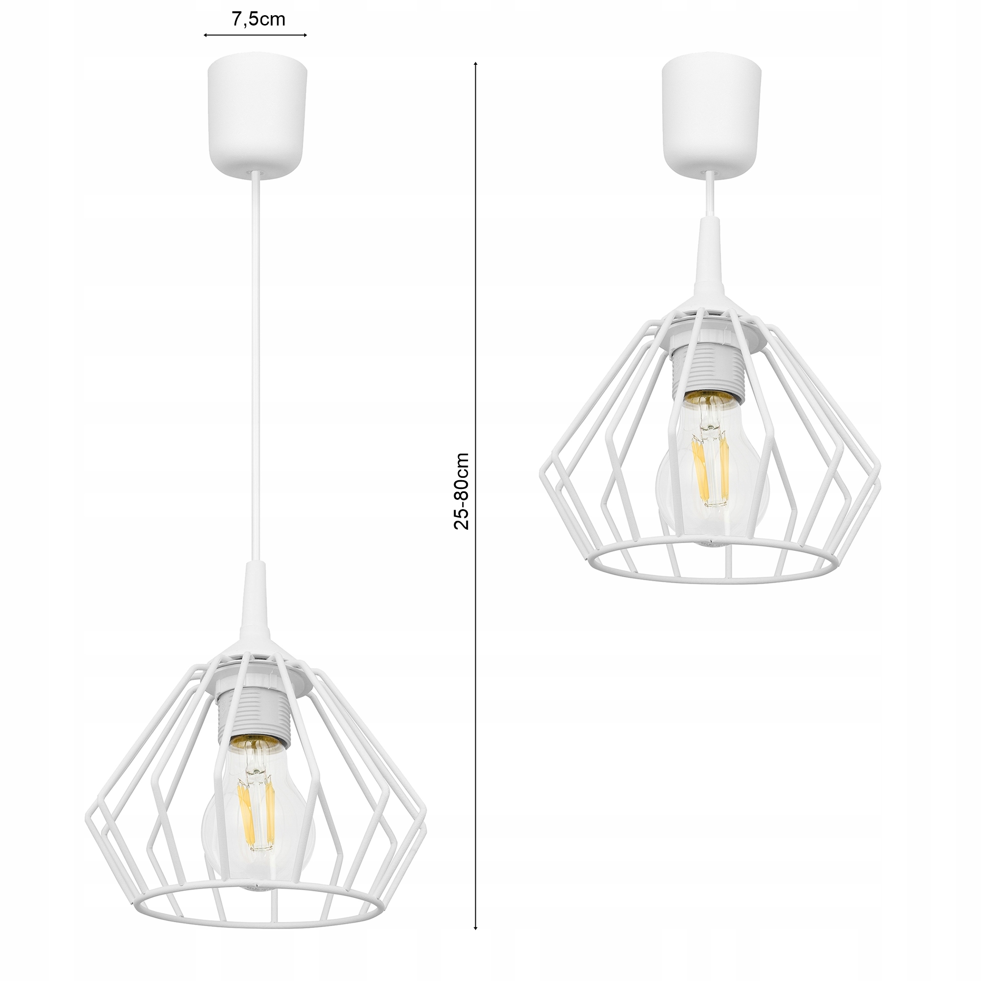 LAMPA WISZĄCA SUFITOWA ŻYRANDOL BRYLANT LED E27 Marka Led-lux