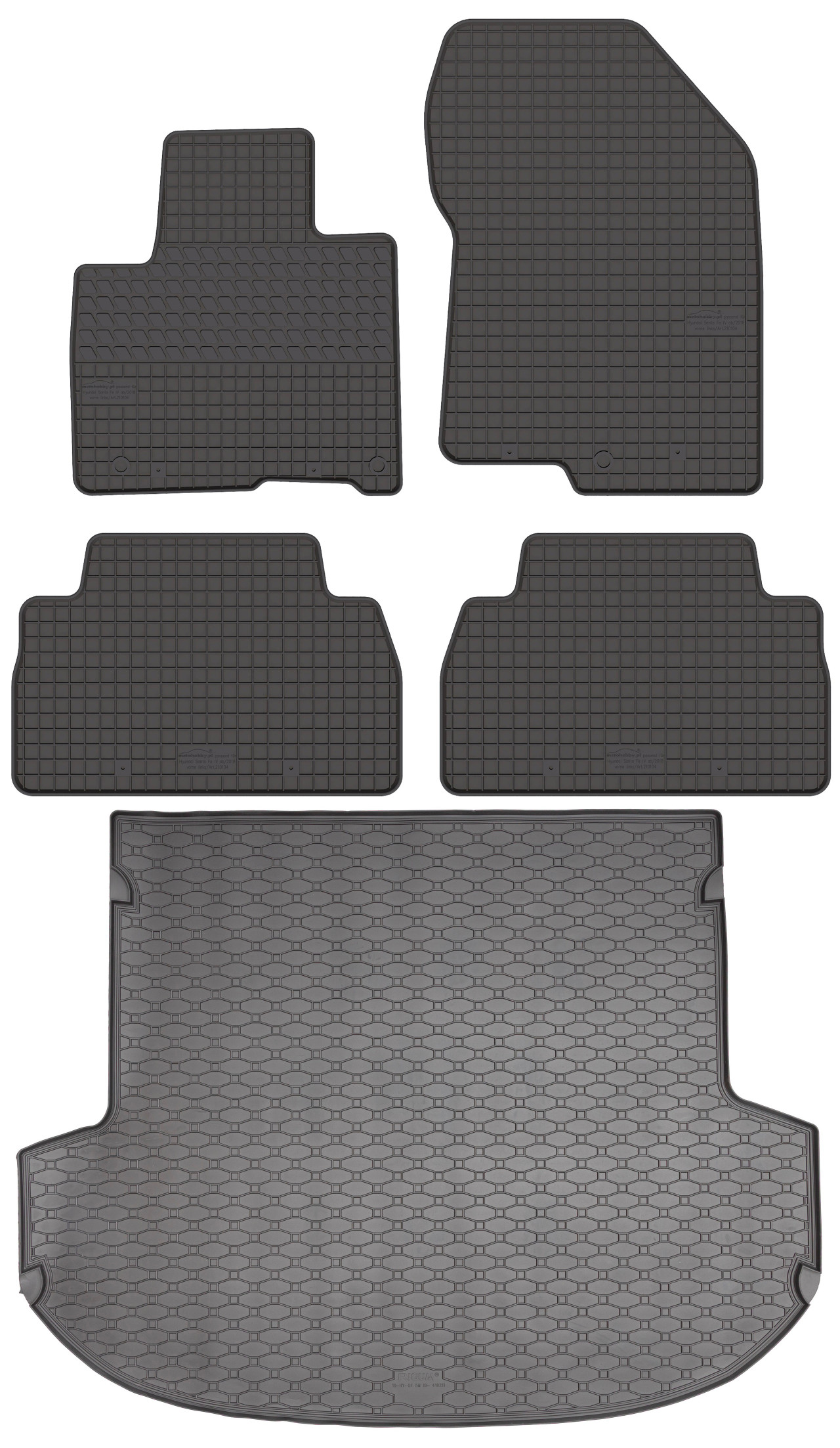 Hyundai Santa Fe 5os Suv 2019-2024 Sada Koberce batožinový priestor