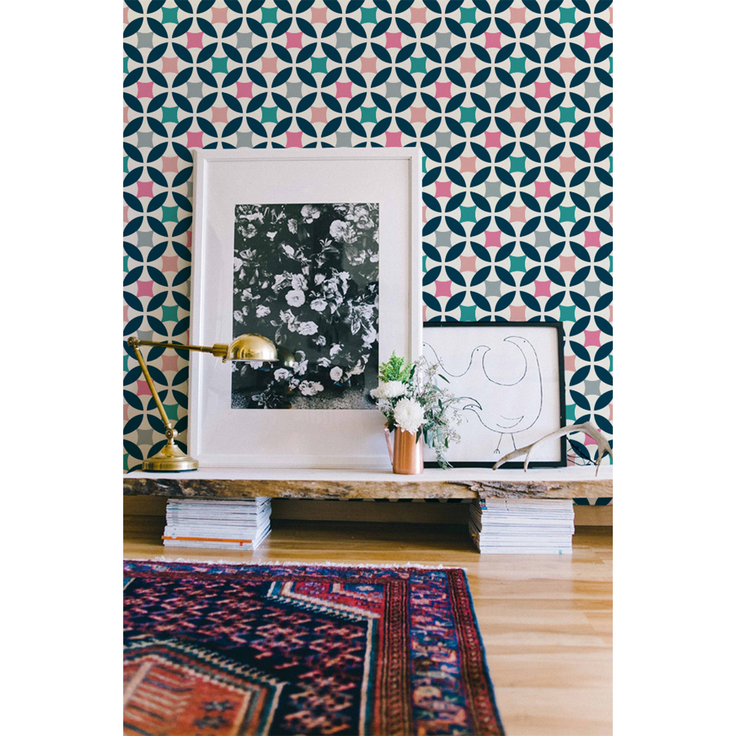 

Fototapeta ścienna Retro mur skandynawski 360x250