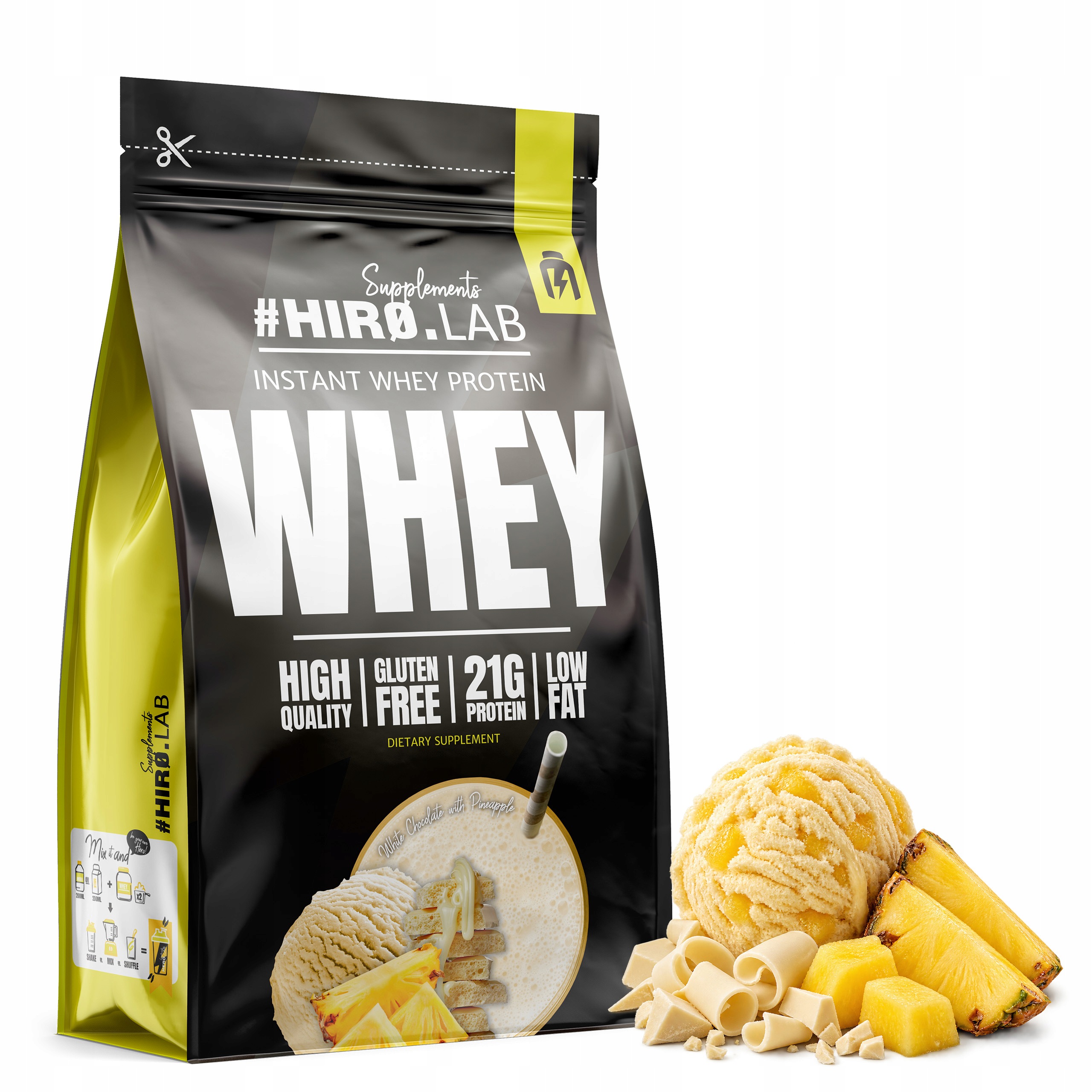 Protein Wpc Instant Whey Protein 700 +50 g Ananas Čokoláda HiroLab