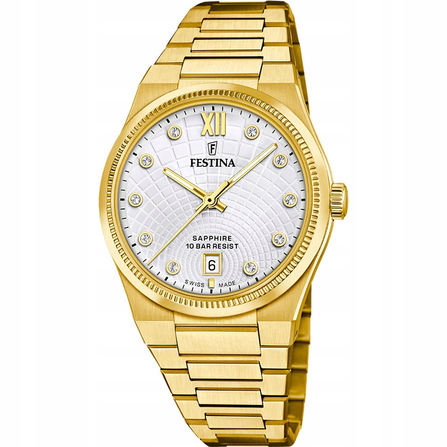 Dámské hodinky Festina F20058-1 Zirkony zlaté