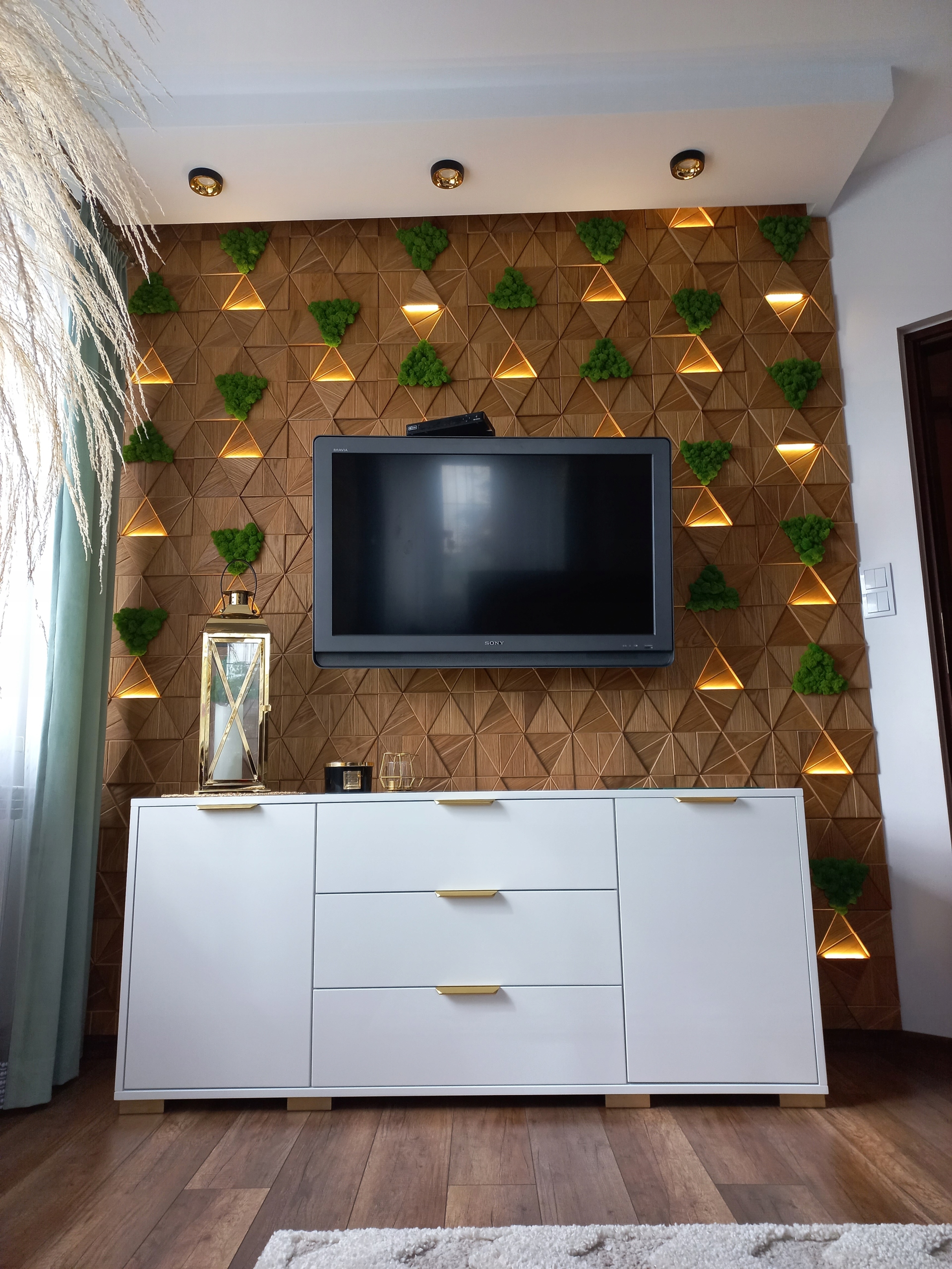 MOZAIKA MECH CHROBOTEK RENIFEROWY OBRAZ Z MCHU POMYSŁ NA NOWOCZESNĄ ŚCIANĘ Marka inna