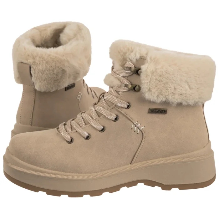 Dámské zimní boty Trapery Skechers Park City Natural 168087 Béžové