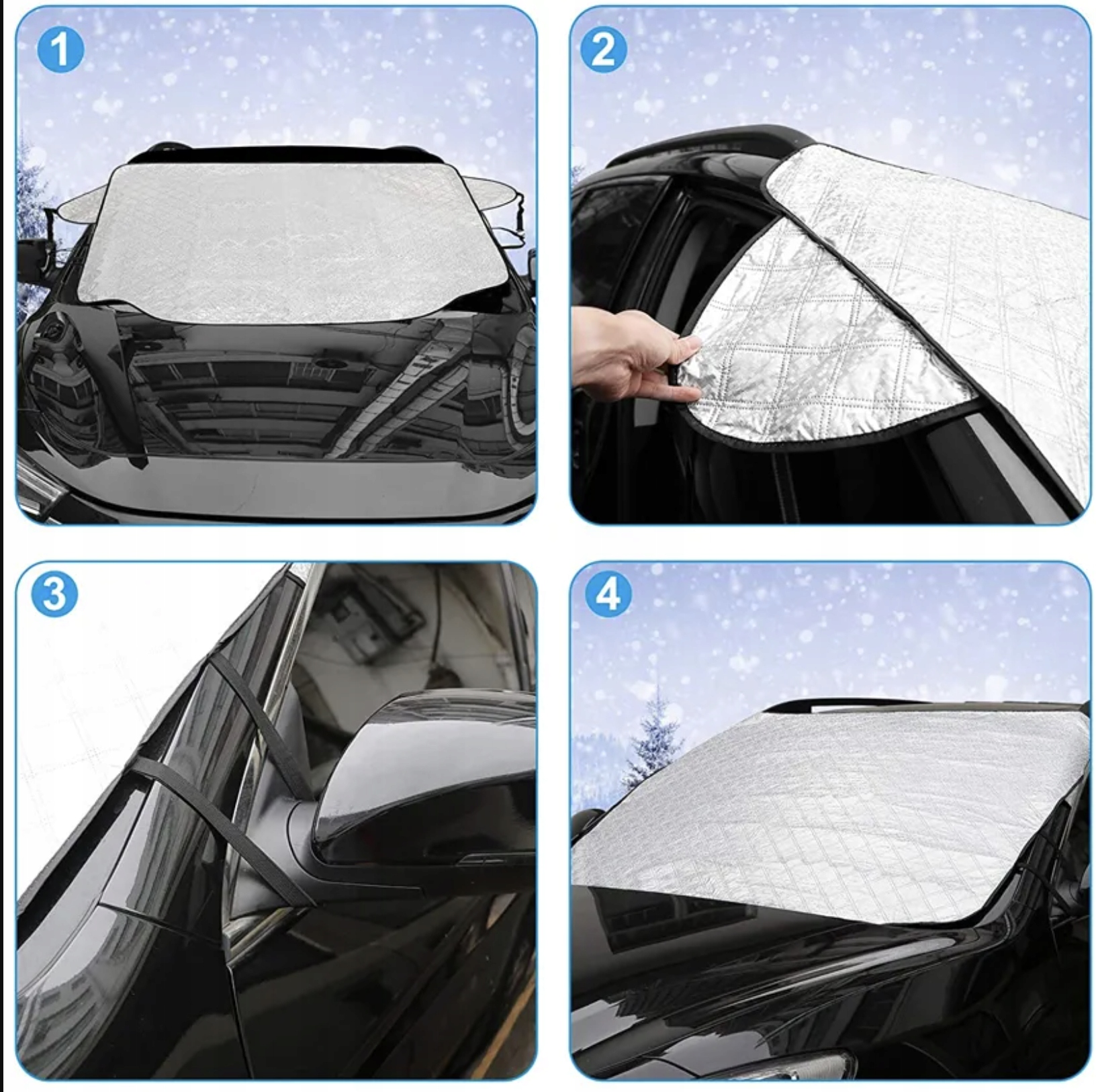 ANTYSZRONOWA MATA PRZECIWSZRONOWA POKROWIEC OSŁONA NA ZIMĘ SZYBĘ SAMOCHODU Producent inny